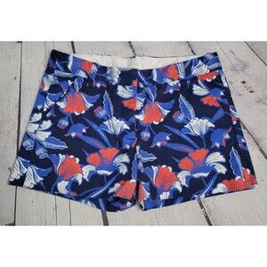 Crewcuts Everyday Girls Shorts 14 Navy Red White Floral Pockets